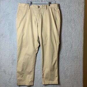 Nautica Pants Mens 38x30 (Actual 38x28 1/2) Tan‎ Slim Fit Cotton Lightweighth